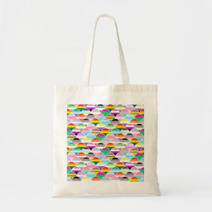 LGBTQIA+ Queer Scalloped Pride Flag Fans Tote Bag