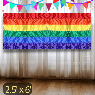 LGBTQIA Rainbow Flag Classic Queer Gay Pride Flag Banner