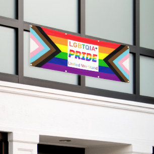 LGBTQIA+ "United We Stand" PRIDE Parade Banner