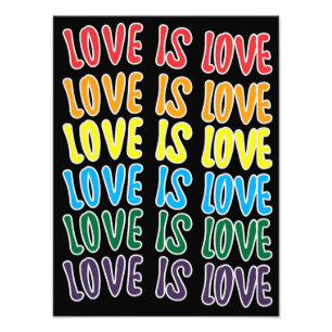 LgbtqLove is Love Typography Photo Print