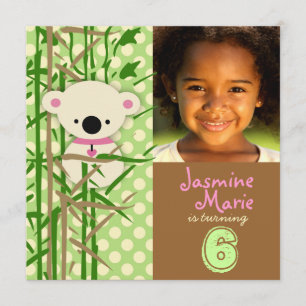 LGC Koala Peek A Boo Brown Invitation