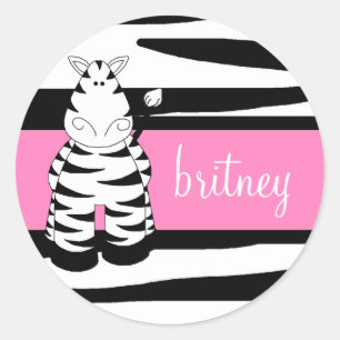 LGC   One Hot Momma Zebra Sticker Light Pink