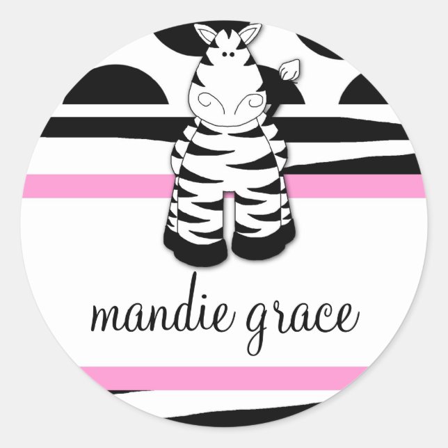 LGC | Polka Dotted Zebra Sticker (Front)