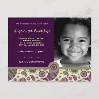 LGC | Sweet Paisley Purple Invitation