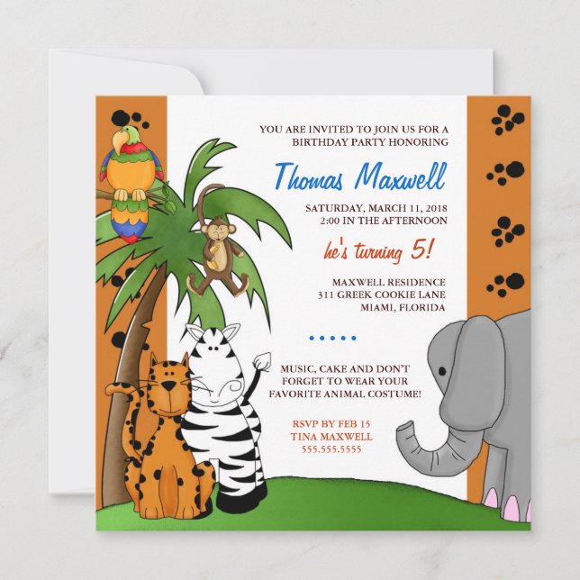 LGC | Sweet Safari Invitation (Front)