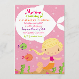 LGC The Merry Mermaid Blonde Invitation