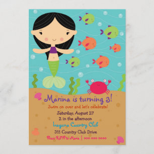 LGC   The Merry Mermaid   Brunette Invitation