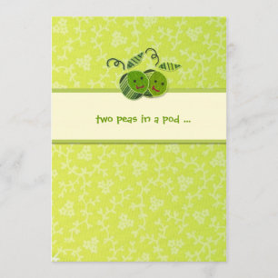 LGC   Two Peas in a Pod Twin Invitation
