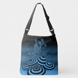 Lge Cross Body bag Magic Mushrooms optical design.