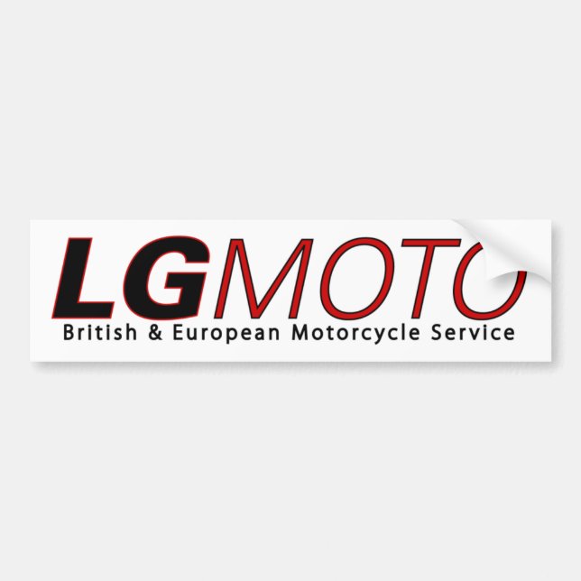 LGmoto Bumper Sticker (Front)