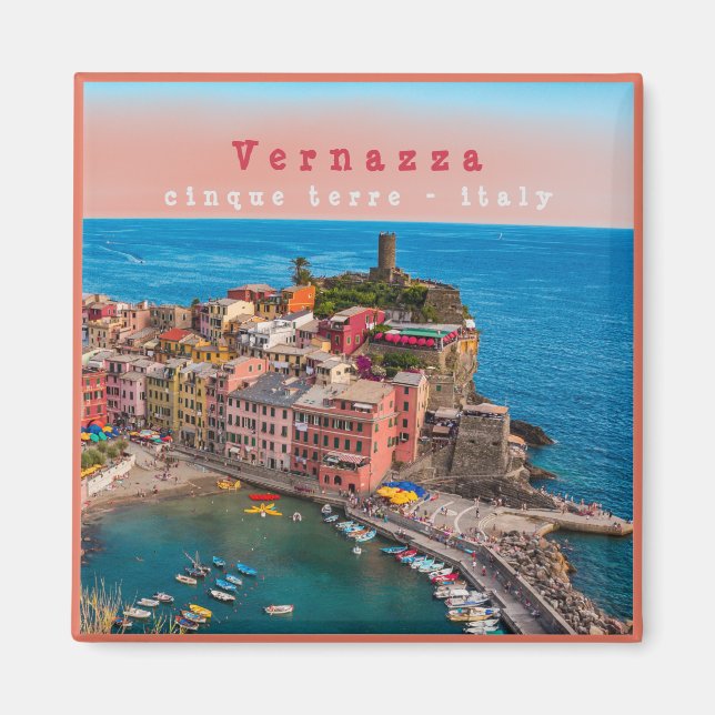 LGR002 VERNAZZA - Cinque Terre - Italy - Fridge Magnet (Front)