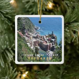 LGR007 VERNAZZA, Cinque Terre, Italy, Ceramic Ornament