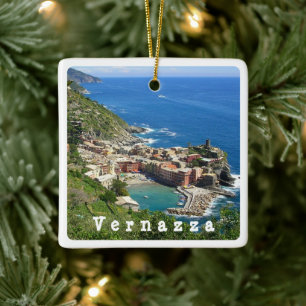 LGR018 VERNAZZA - Cinque Terre - Italy, Ceramic Ornament
