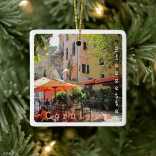 LGR021 CORNIGLIA Piazzetta Italy, Ceramic Ornament