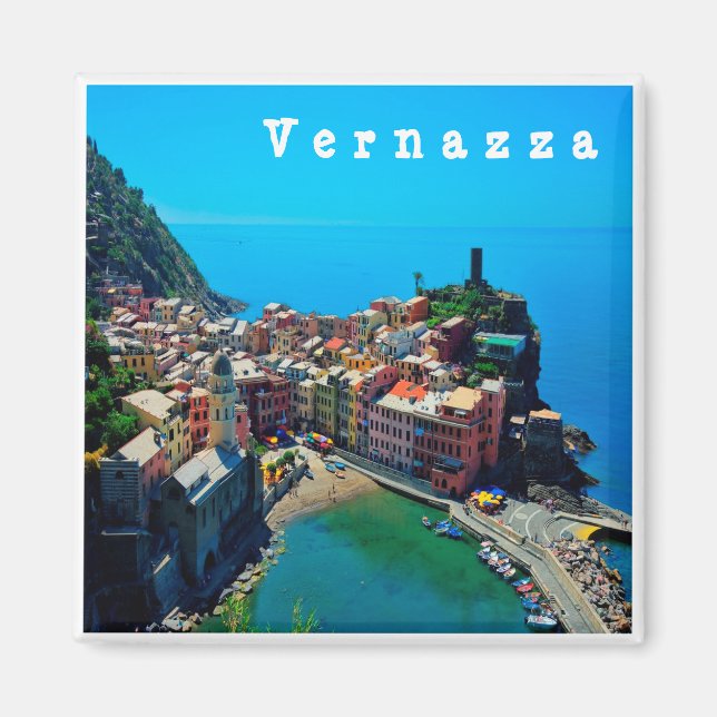 LGR022 VERNAZZA - Cinque Terre - Liguria - Fridge Magnet (Front)