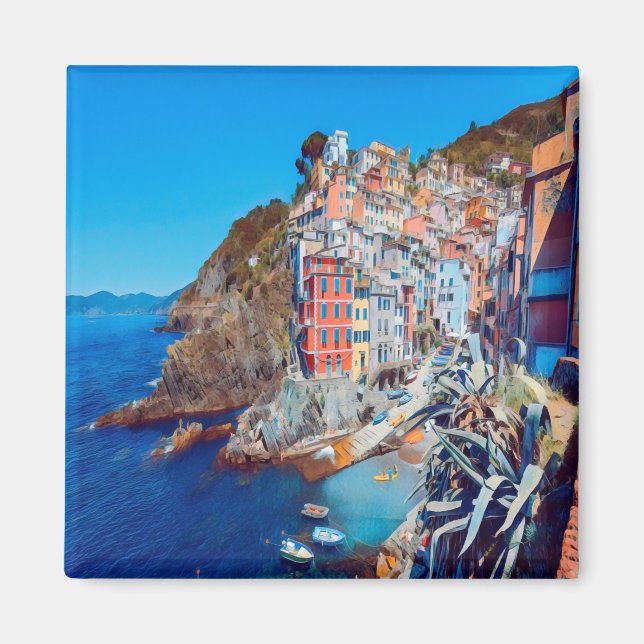 LGR035 RIOMAGGIORE, Cinque Terre, Italy, Fridge Magnet (Front)