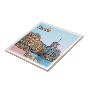 LGR038 RAPALLO, Castle, Liguria, Italy, Tile