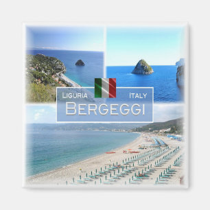 LGR061 BERGEGGI, Mosaic, Liguria, Italy, Fridge Magnet