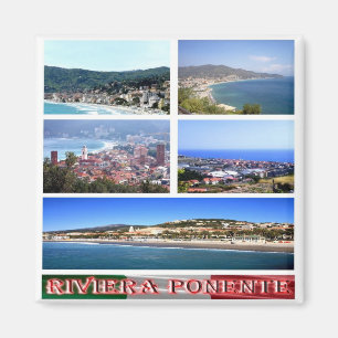 LGR069 RIVIERA PONENTE Mosaic, Italy, Fridge Magnet