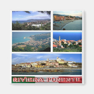 LGR070 RIVIERA PONENTE, Mosaic, Italy, Fridge Magnet