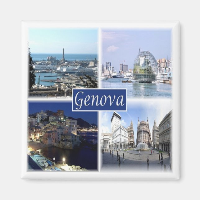 LGR164 GENOVA, Mosaic, Liguria, Italy,  Fridge Magnet (Front)