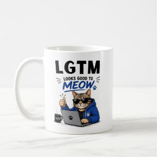 LGTM Looks Good To Meow Coffee Mug