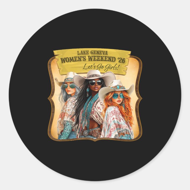 Lgww26  classic round sticker (Front)