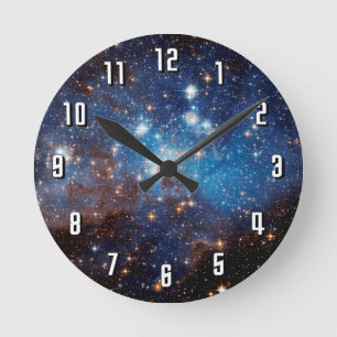 LH 95 Star Forming Region - Hubble Space Photo Round Clock