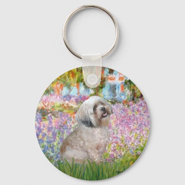 Lhasa Apso 20 - Garden Key Ring (Front)