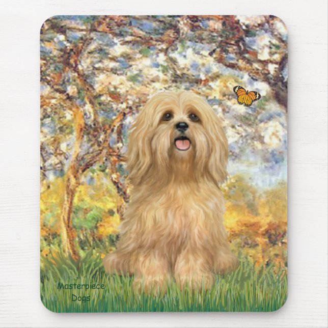 Lhasa Apso 9 - Spring Mouse Mat (Front)