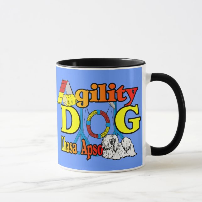 Lhasa Apso Agility Gifts Mug (Right)