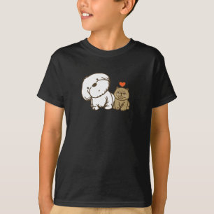 Lhasa Apso and kitty T-Shirt