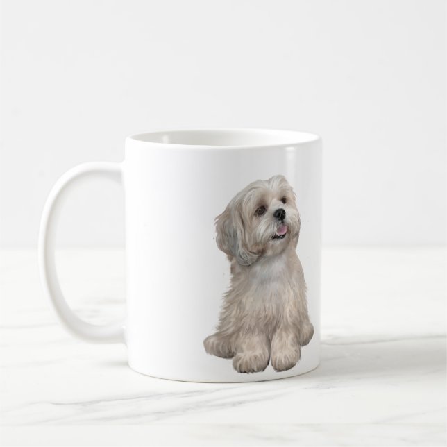 Lhasa Apso (C) - Light gold Coffee Mug (Left)