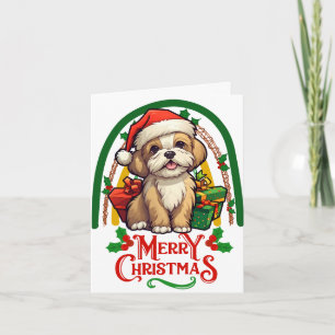 Lhasa-apso Christmas Card