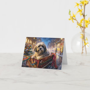 Lhasa Apso Christmas Festive Season Card