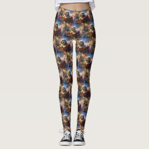 Lhasa Apso Christmas Festive Season  Leggings