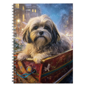 Lhasa Apso Christmas Festive Season  Notebook