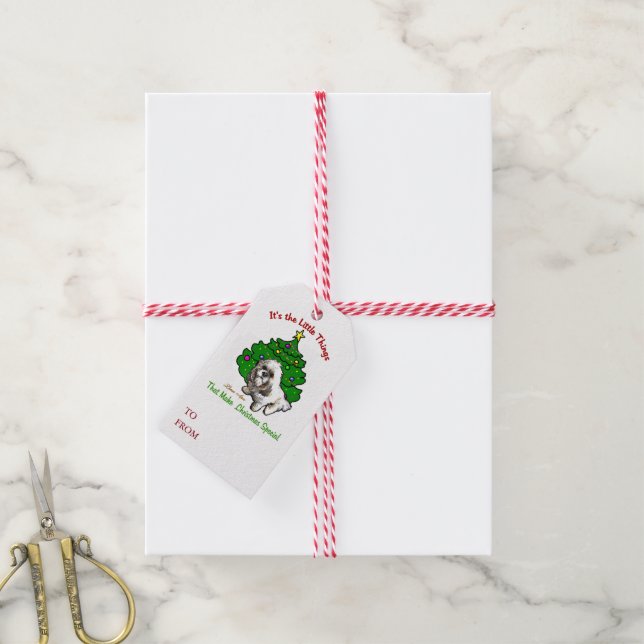 Lhasa Apso Christmas Gift Tags (With Twine)