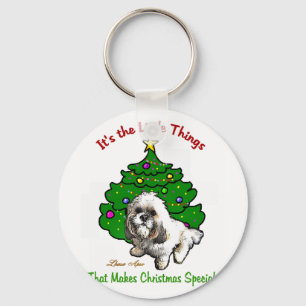 Lhasa Apso Christmas Gifts Key Ring