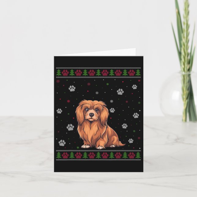 Lhasa Apso Christmas Sweater Xmas Pet Animal Dog L Card (Front)