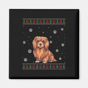 Lhasa Apso Christmas Sweater Xmas Pet Animal Dog L Magnet