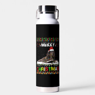 Lhasa Apso Christmas Tree Light Pajama Xmas Dog Water Bottle