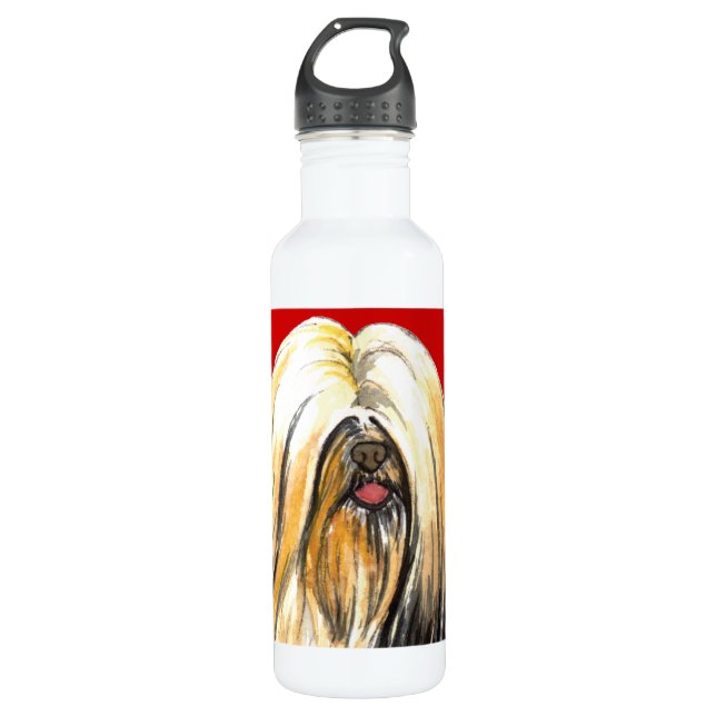 Lhasa Apso Colour Block 710 Ml Water Bottle (Front)