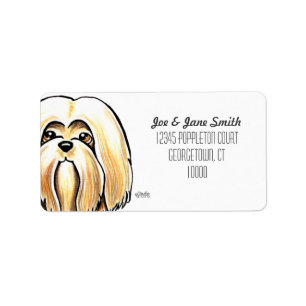 Lhasa Apso Custom Colour Label