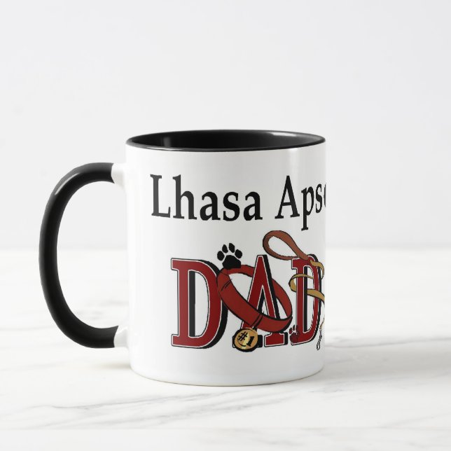 Lhasa Apso Dad Gifts Mug (Left)