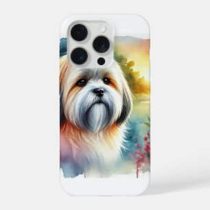 Lhasa Apso Dog 190924AREF130 - Watercolor iPhone 15 Pro Case