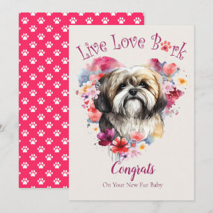 Lhasa Apso Dog Adoption, Gotcha Day Card