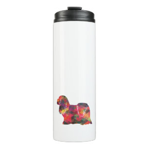 Lhasa Apso Dog Breed Geo Silhouette Multi Thermal Tumbler