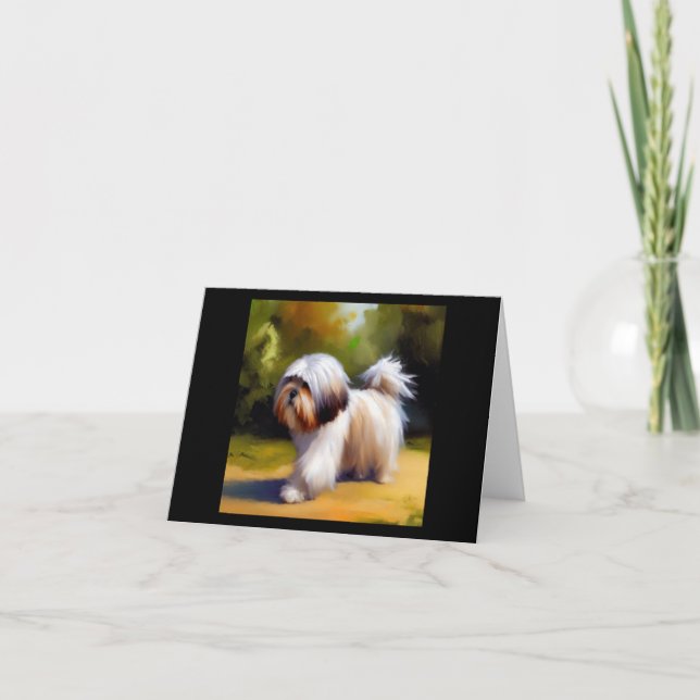 Lhasa Apso Dog Card (Front)