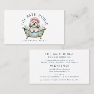 Lhasa Apso Dog Grooming Business Card